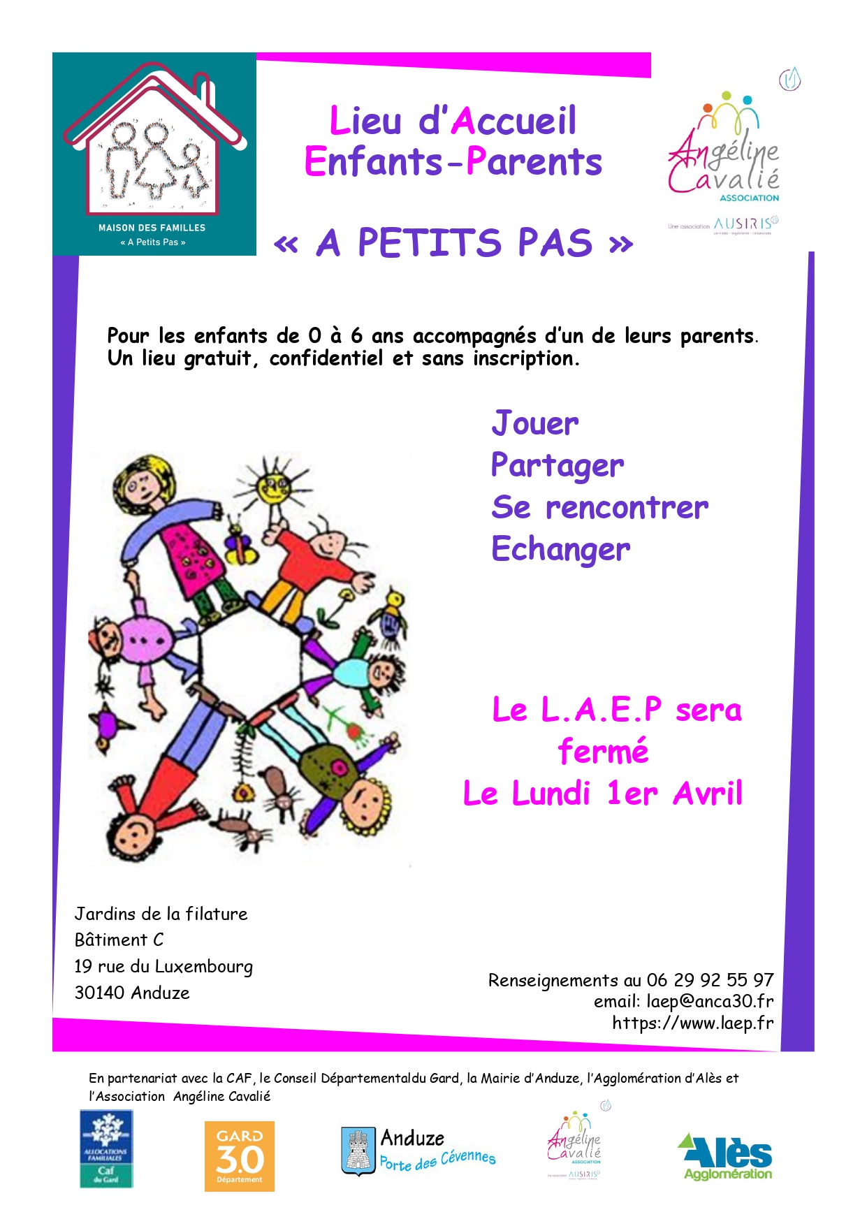 Fermeture LAEP "A Petits Pas"