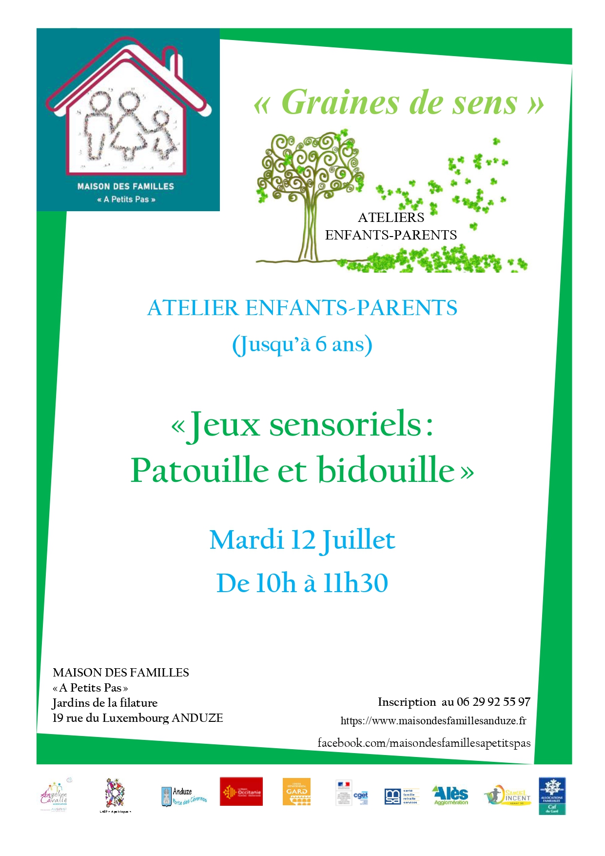 Atelier Enfants/Parents (jusqu'à 6 ans) "Jeux Sensoriels : Patouille et Bidouille"