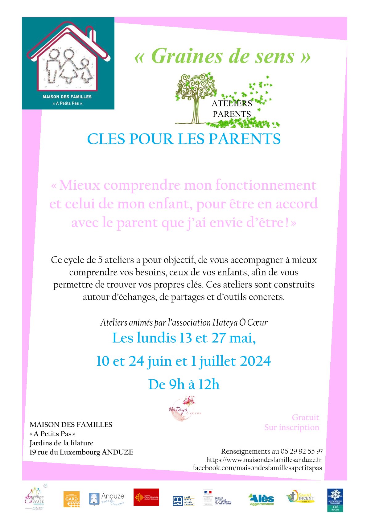 Cycle d'ateliers pour les parents