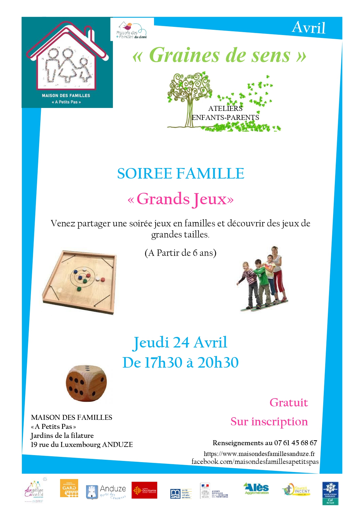 Soirée Familles " jeux Géants en bois"