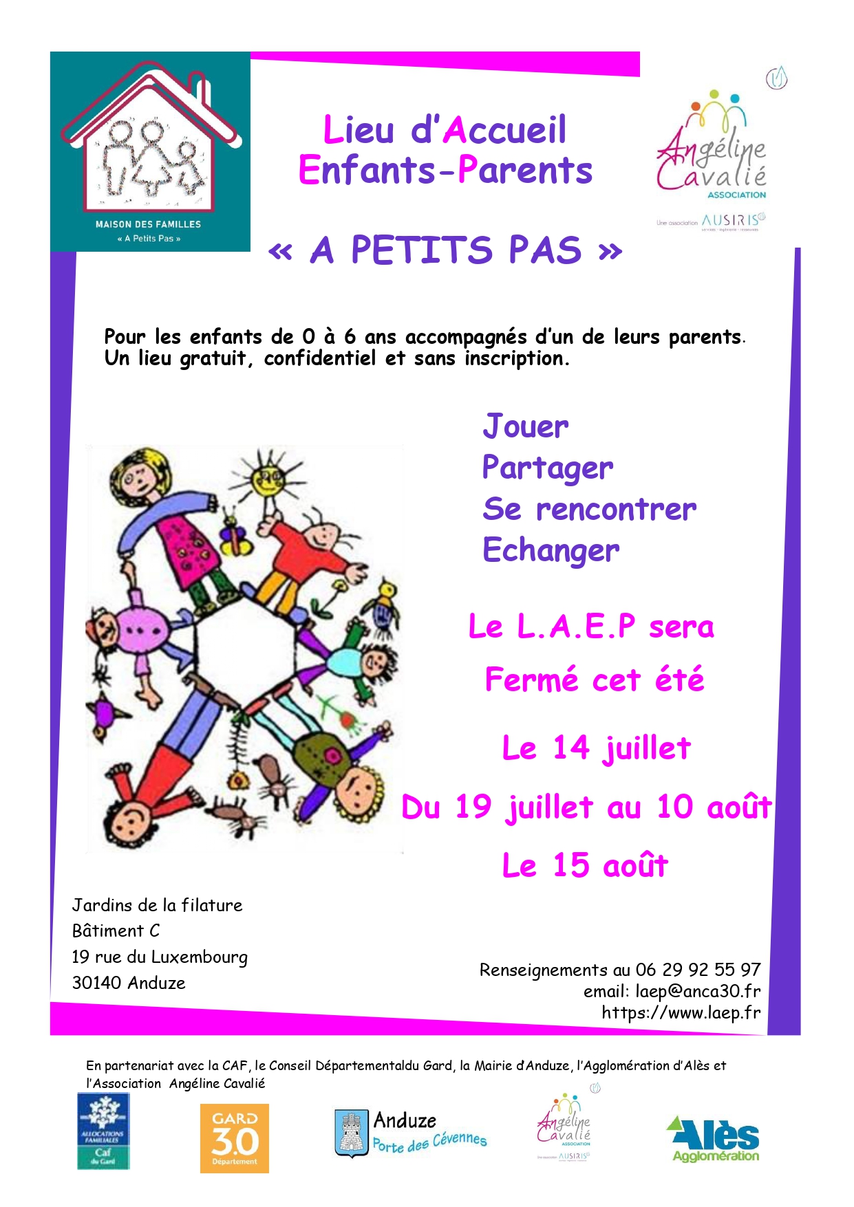 fermeture LAEP été 2025